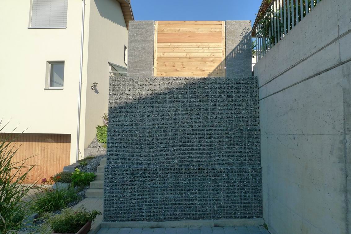 Laederach Gartenbau - Steinkörbe - Gartenbau